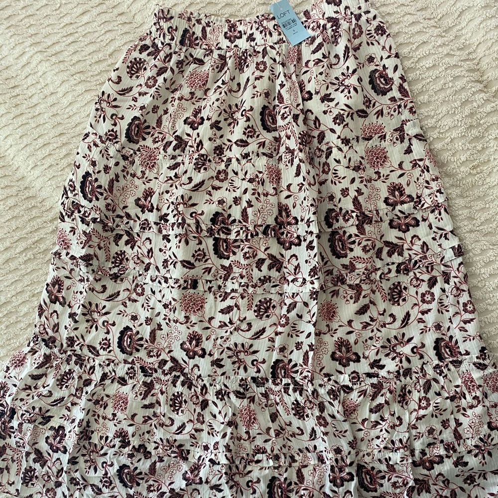 LOFT Maxi Tiered Skirt